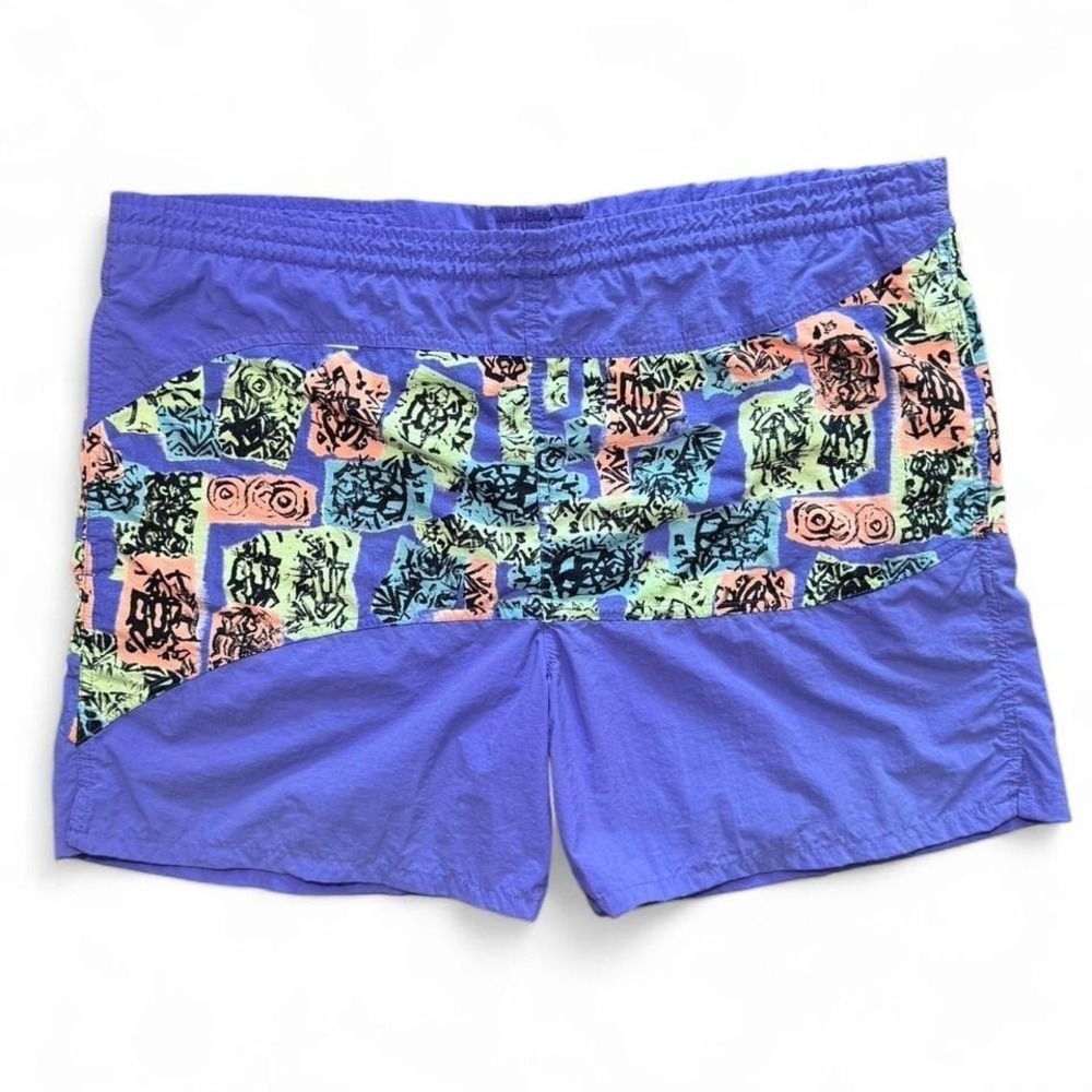 Vintage 90s Hobie Patterned Swim Shorts Surf Wear Bottoms Summer L/XL